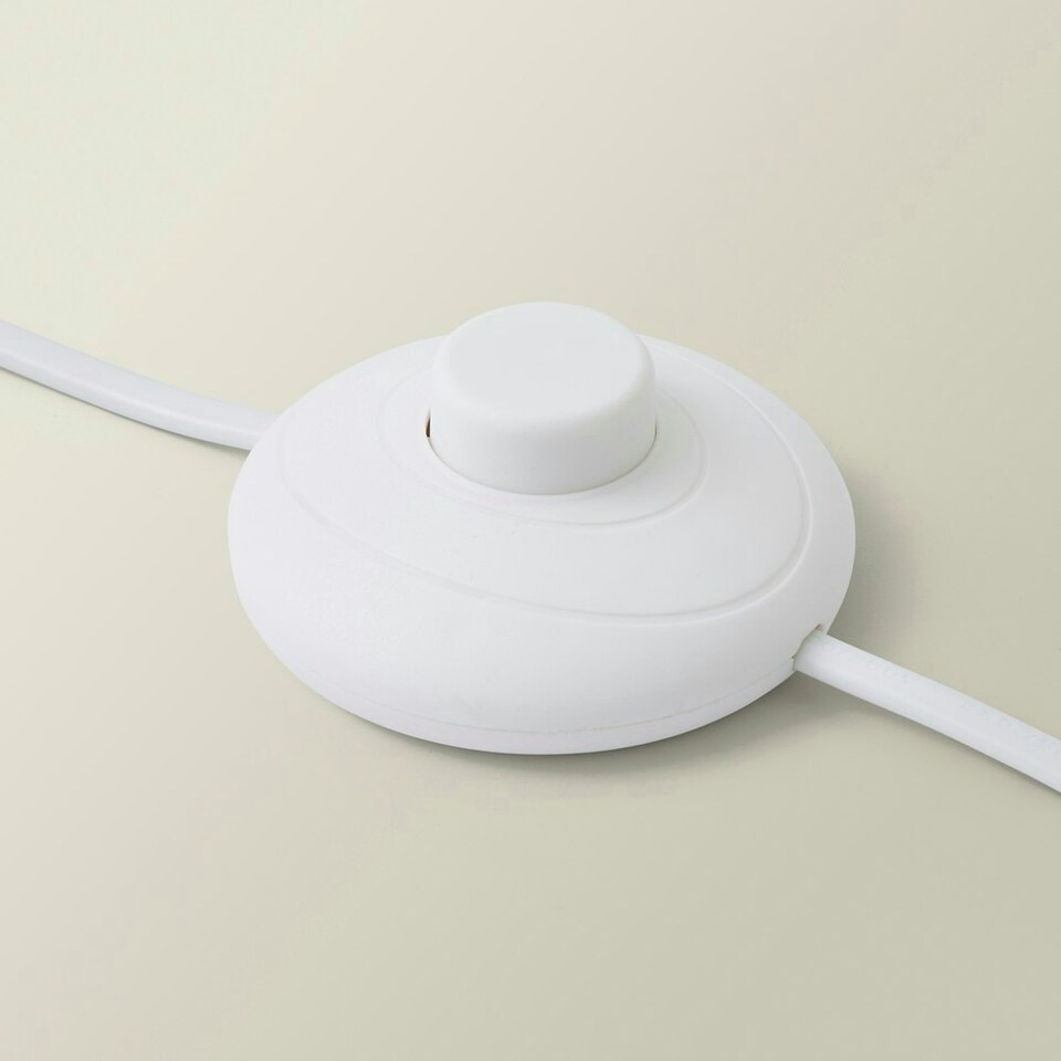 image 1 of ValueLights Clipper Painted Natural Floor Lamp with Large Grey Drum Shade and LED Bulb