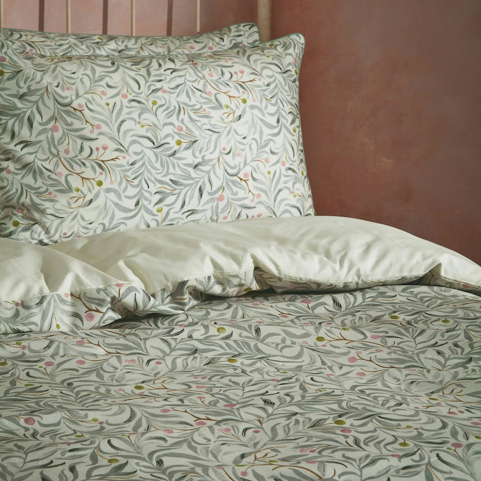 image 1 of Edinburgh Weavers Malory Botanical Luxury Cotton Super King Duvet Cover Set