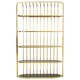 image 1 of Interiors by Premier Elegant Gold Finish Cage Design Bookshelf, Spacious Slimline Bookshelf, Functional Sleek Shelf For Books Gold