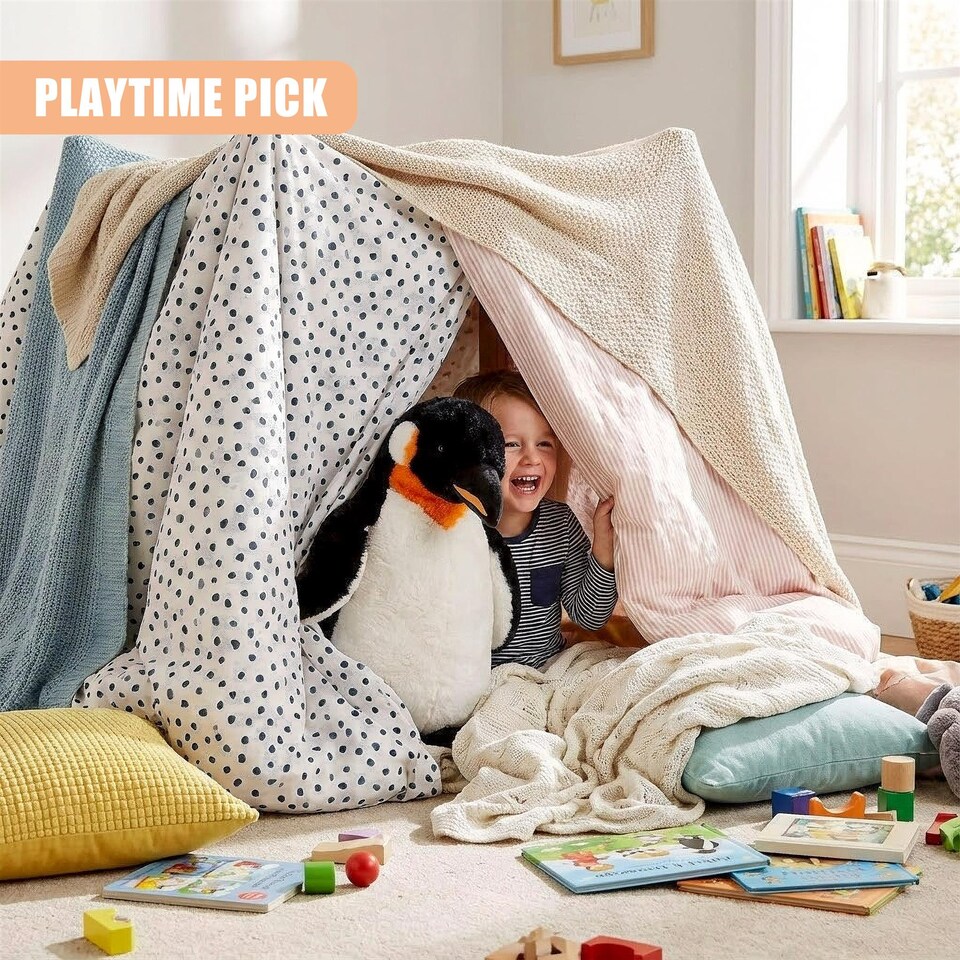 image 1 of The Magic Toy Shop Giant Penguin Soft Plush Toy 60cm Standing Emperor Animal