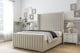 image 2 of Sloomy Marlborough Cream Plush Bed Frame With Mattress With 50"  Upholstered Wingback Headboard 3' Single