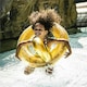 image 2 of Inflatable Pool Float Swim Essentials Swan Glitter