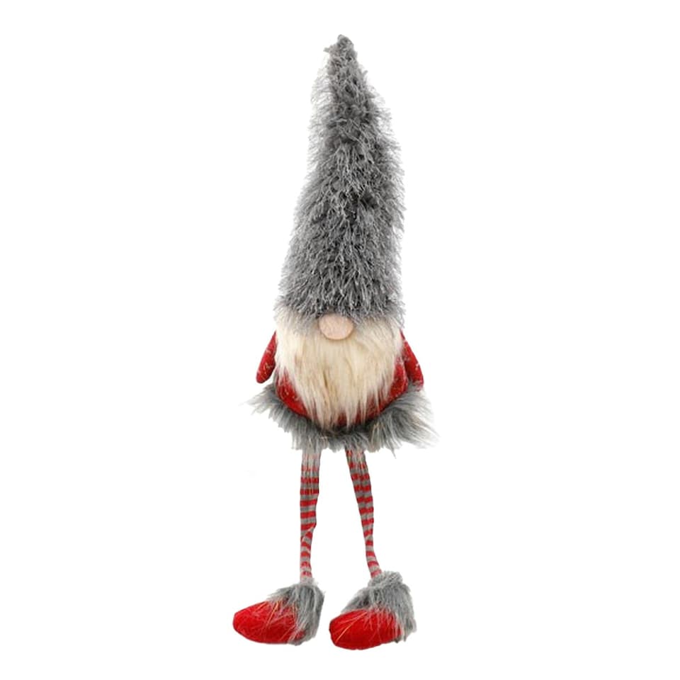 Something Different Dangly Legs Christmas Gonk - Grey/Red - One Size