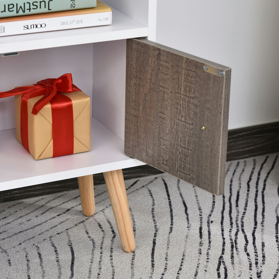 image 1 of HOMCOM Multi-Shelf Bookcase Freestanding Storage Cabinet Shelves Wood Grey