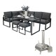 image 1 of Table Top Pizza Oven & Aluminium Corner Sofa Set - Anthracite Grey