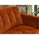 image 2 of Furniturebox Jolene 3 Seater Burnt Orange Velvet Sofa