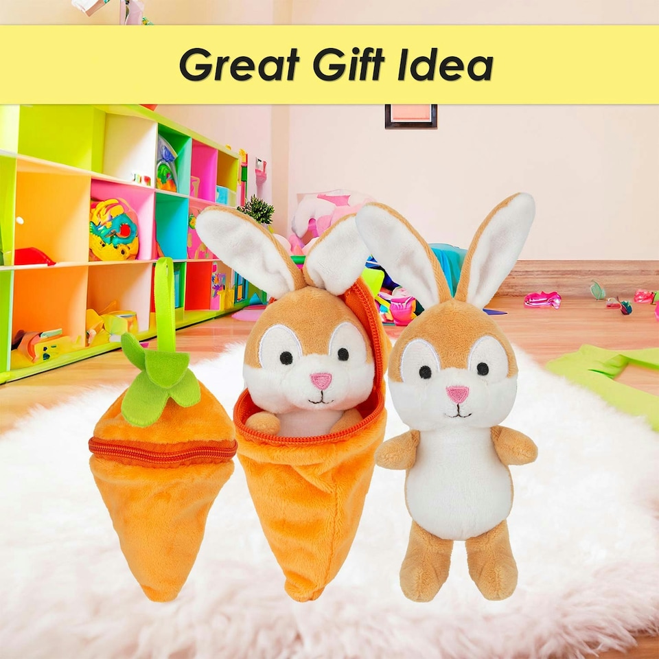 image 1 of Rabbit Brown 14cm Cute Plushie Huggable Cuddly Stuffed Toy 14cm Brown