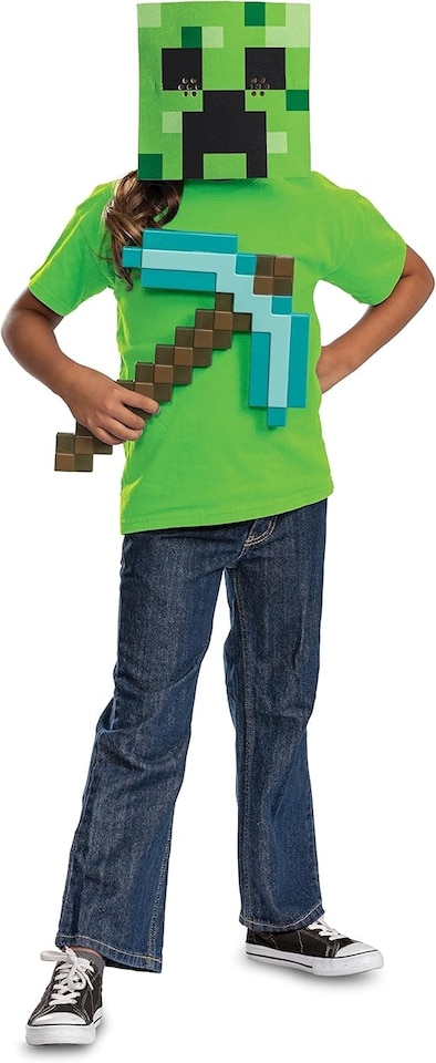 image 1 of Minecraft - Pickaxe & Mask Set