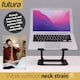 image 8 of Futura Laptop Stand Adjustable Portable Riser, Black Foldable Aluminium Holder for MacBook AirPro and 11 to 17 inch Laptops | Black | Black | One Size | 1