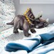 image 7 of Triceratops Dinosaur Soft Toy Dinosaur Skeleton Body Plush Cuddly 25cm Grey