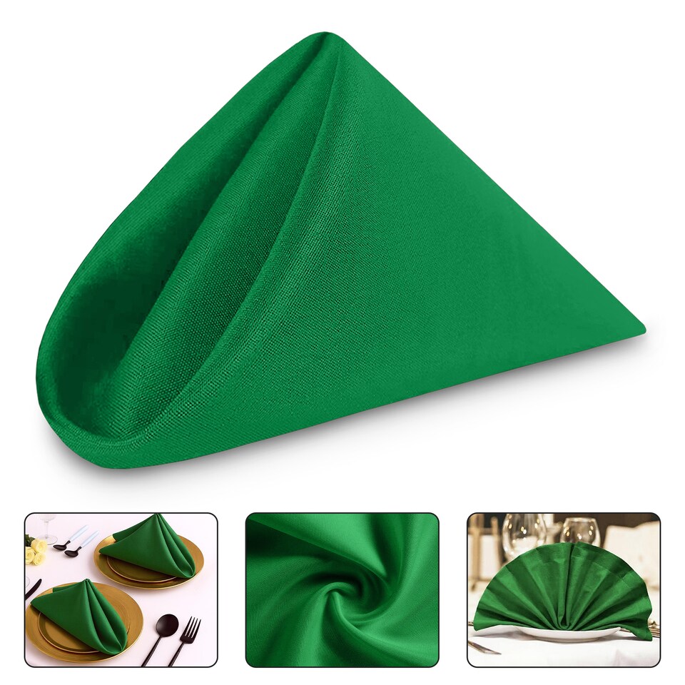 image 1 of 1pc Polyester Table Napkins, Wrinkle-Resistant Cloth Napkin - 20 Inch