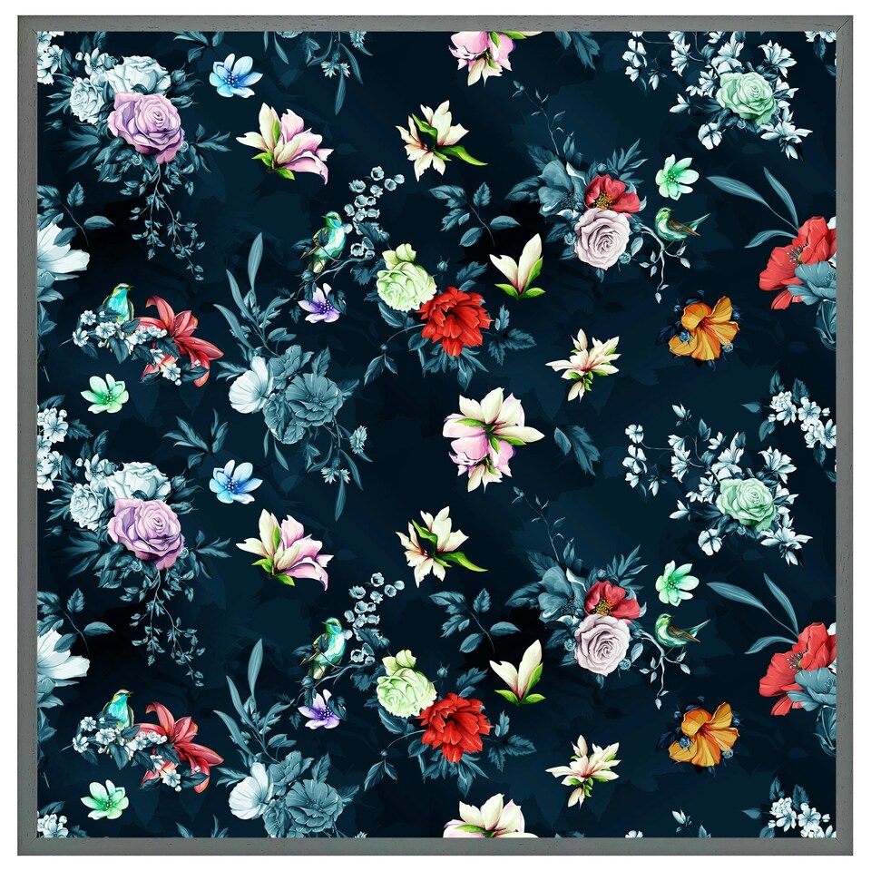 image 1 of Roses & other bright flowers (Picutre Frame) Grey | L