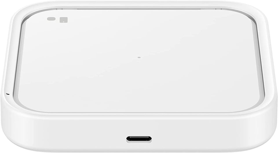 image 1 of Samsung White 15W Qi Wireless Charging Pad with EU Plug - EP-P2400TWEGEU