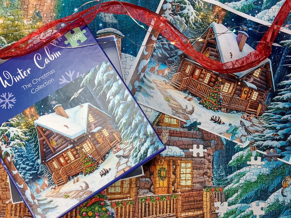 image 1 of Winter Cabin 1000 Piece Jigsaw Puzzle