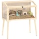 image 2 of PawHut Wooden Hamster Cage, Gerbils Cage with Openable Top and Seesaws