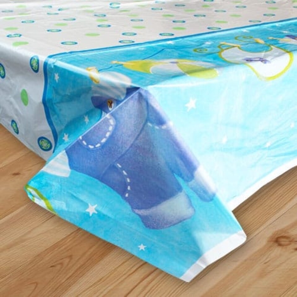 Its A Boy Clothesline Plastic Tablecover 213cm x 137cm