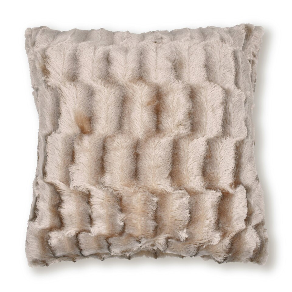 image 1 of Soft Snug Fur Cushion - 43cm x 43cm Red