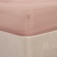 image 1 of OHS Soft Plain Fitted Bed 25cm Deep Elasticated Sheet, King - Blush Pink