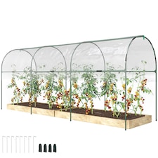 Outsunny Tomato Greenhouse with Top Tap, Pointed Bottom and Guy Ropes, Clear