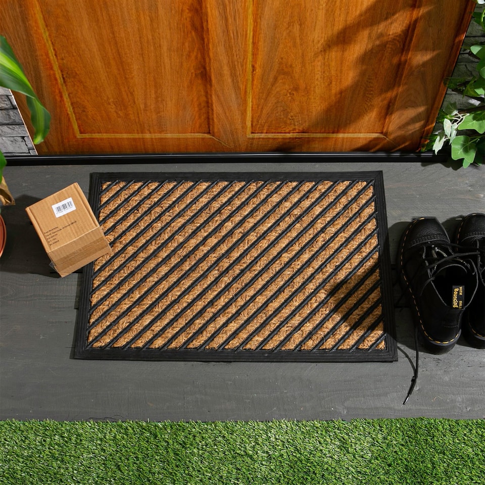 image 1 of Nicola Spring Heavy Duty Door Mat - 60 x 40cm - Diagonal