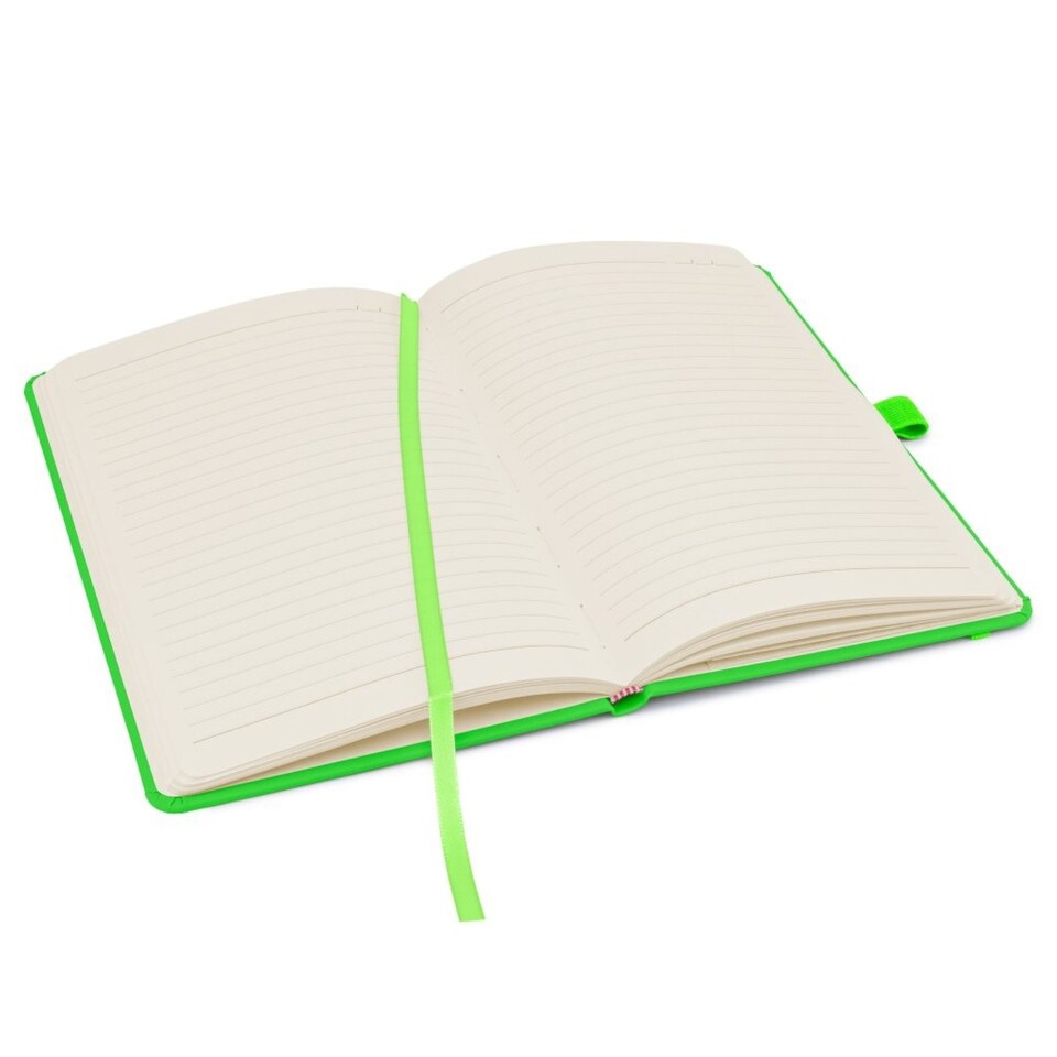 image 1 of Notes London A5 Wilson Lined Page Notebook Neon Green