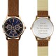 image 6 of Personalised Mens Rose Gold Tone Watch with Brown Strap and Presentation Box