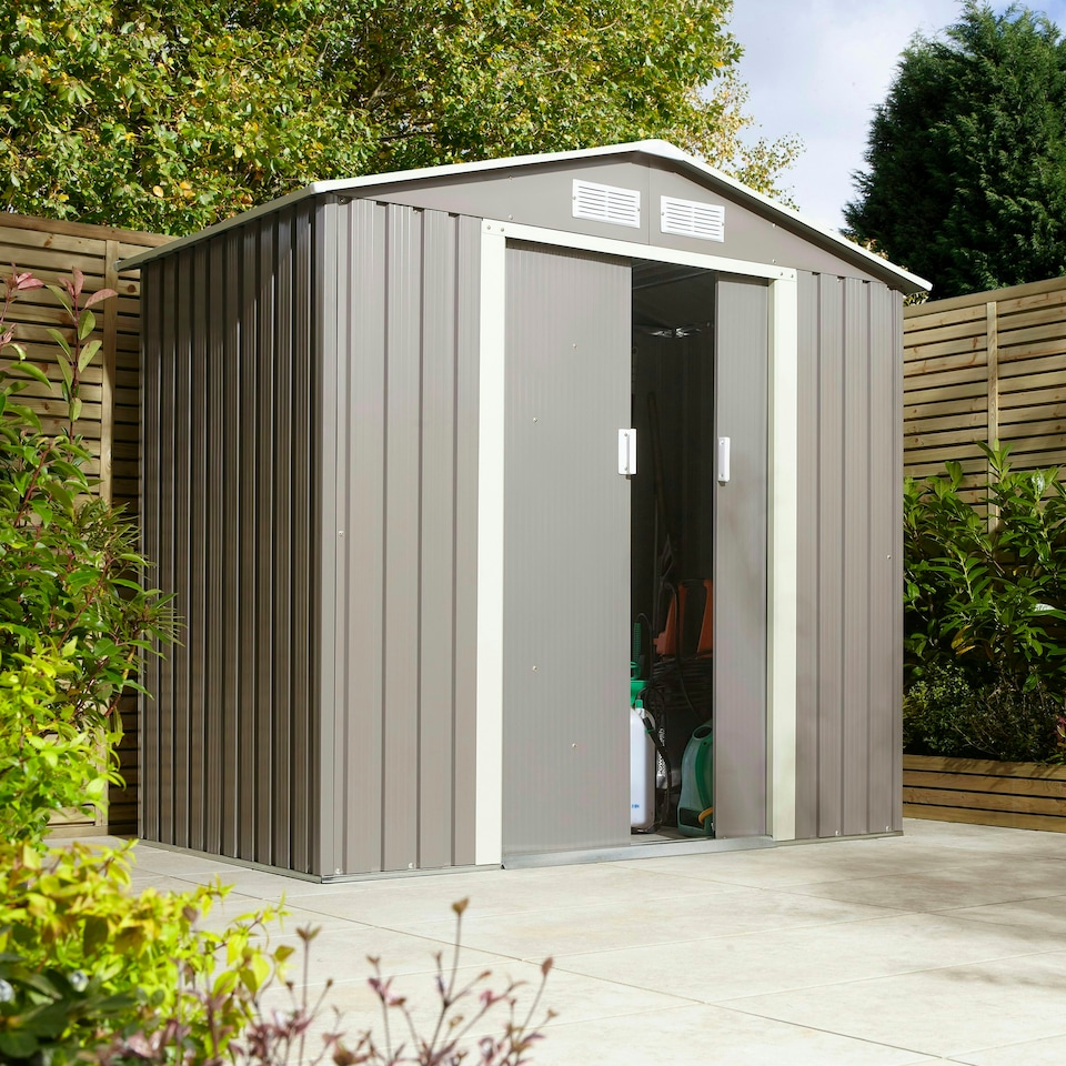 image 1 of Rowlinson Trentvale Metal Shed 6x4 Apex Roof