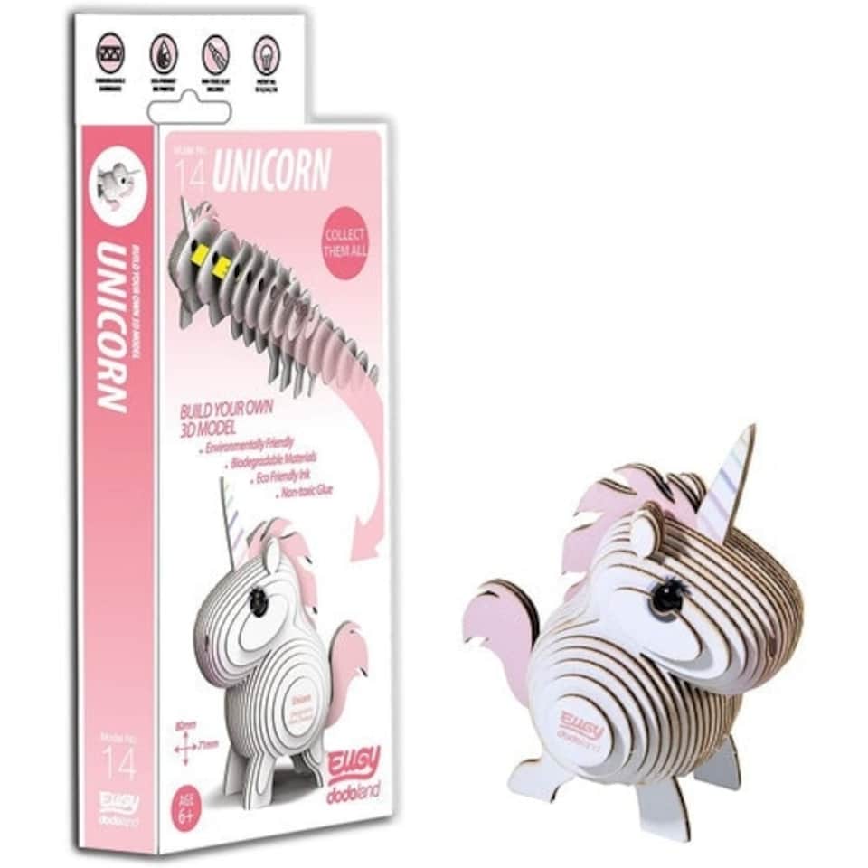 image 1 of Eugy Unicorn 3D Craft Kit