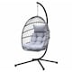 image 1 of Alivio Hanging Egg Chair with Stand, Weather-Resistant Indoor Outdoor Basket Chair Swing Chair