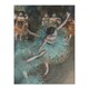 image 1 of Swaying Ballet Dancer in Green Degas Vintage Huge Wall Art Poster Print 24X32"