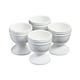 image 1 of Cooks Professional 4 Piece Egg Cup Set - Dishwasher Safe Stoneware | White | White | 4