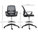 image 7 of Vinsetto Draughtsman Chair Tall Office Chair with Adjustable Height