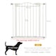 image 7 of PawHut 74-80cm Adjustable Metal Pet Gate Safety Barrier w/ Auto-Close White