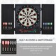 image 5 of HOMCOM Electronic Dartboard Set, 27 Games Modes and 202 Variations, LED & 12 Soft Tip Darts and Cabinet to Storage, Ready-to-Play Multi-Game Option Darts Machine
