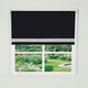 image 2 of 160cm Black Straight Diamante Edge Border Roller Blind | Black | Black