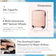 image 2 of Straame 55x40x20 cm Rose Gold Cabin Suitcase, 360° Spinner Wheels