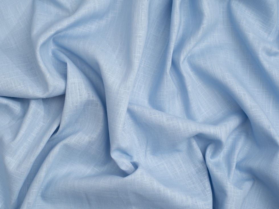 Minerva Core Range Light Blue Mill Washed 100% Linen Dressmaking Fabric, 150cm / 59" Wide - per metre