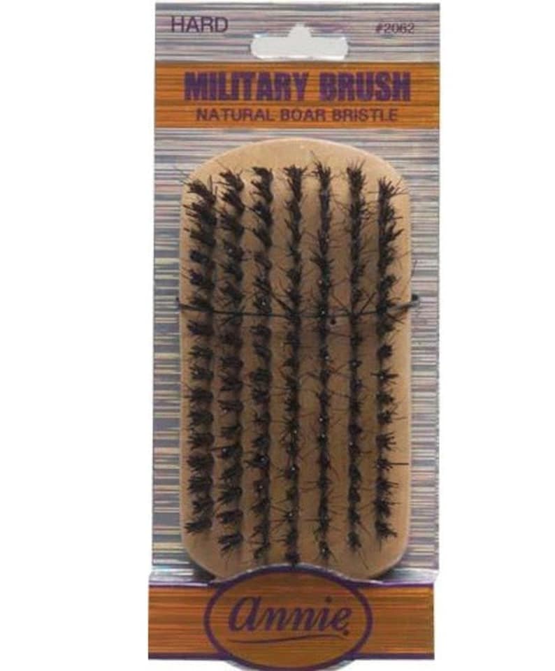 image 1 of Annie Natural Boar & Nylon Bristle Hard Military Brush 2062
