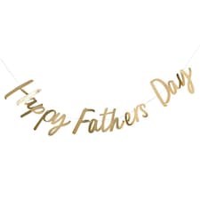 Gold 'Happy Father's Day' Card Banner 2m