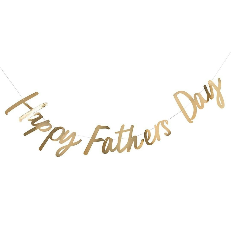 image 1 of Gold 'Happy Father's Day' Card Banner 2m