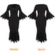 image 4 of Evil Dog Lady Costume - Gloves, Boa & Cig Holder Black | M