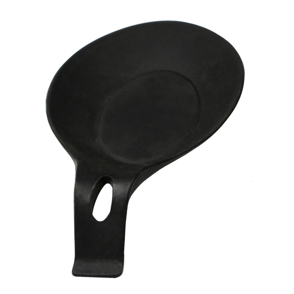 image 1 of Interiors by Premier Black Silicone Spoon Rest, Heat-Resistant Holder for Keeping Worktops Clean, Modern Red Design