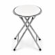 image 3 of White Padded Folding Breakfast Kitchen Bar Stool Seat | White
