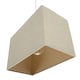 image 4 of Contemporary and Sleek Taupe Linen Fabric Rectangular Lamp Shade 60w Maximum | Cream | Taupe | 1