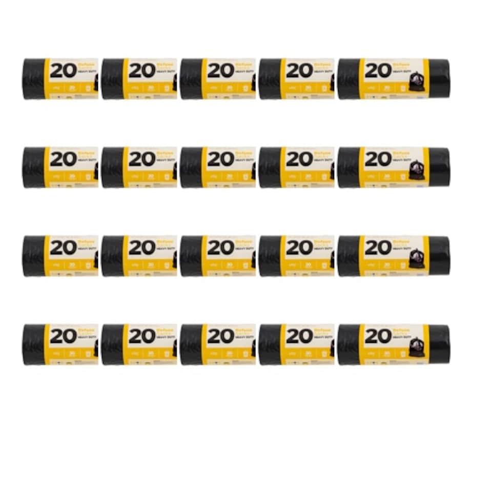 image 1 of Heavy Duty Bin Bags 80L 20 Pack Multipack 10