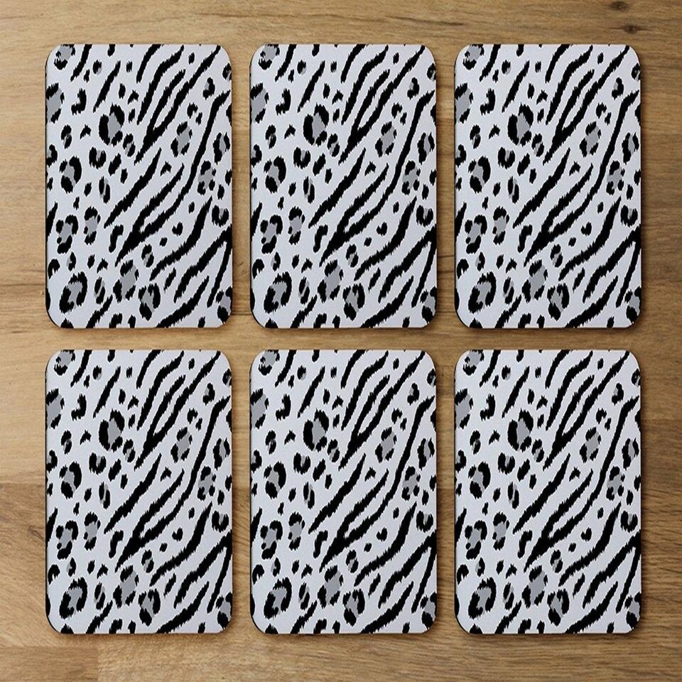 image 1 of Zebra & Leopard Print (Coaster)