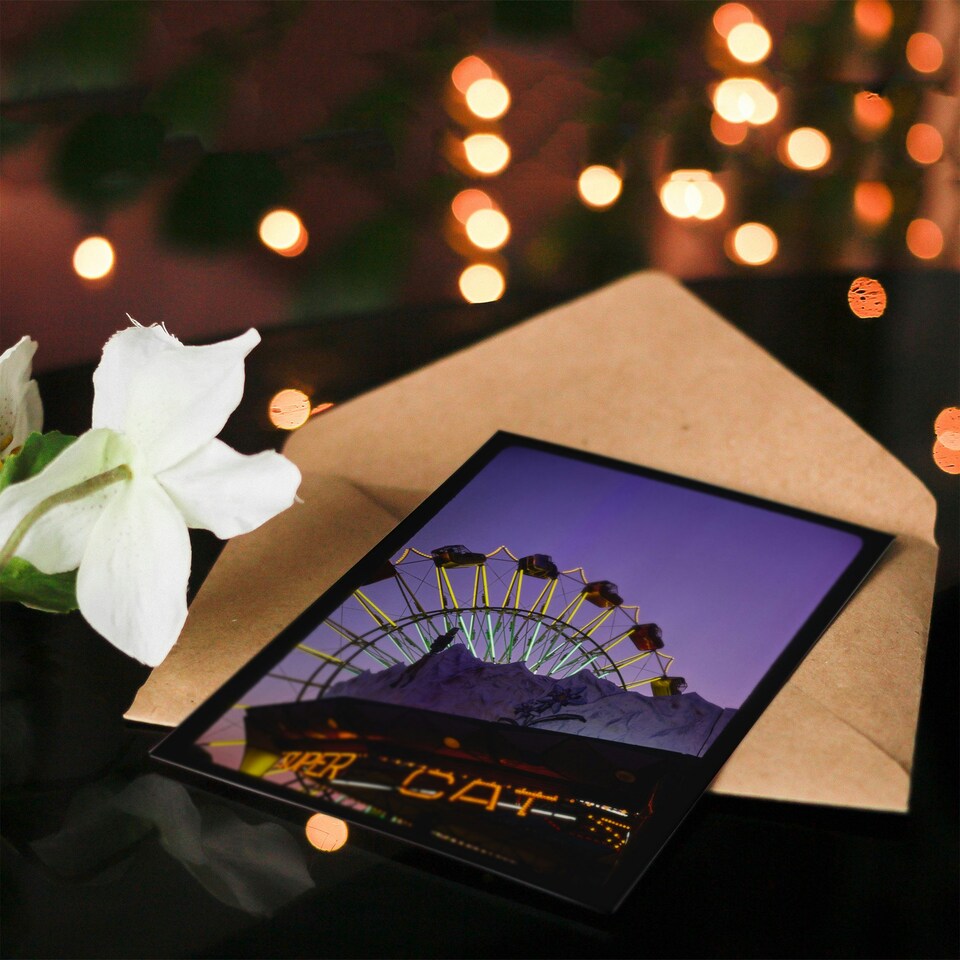 image 1 of John Margolies Art Card Wonderland at Dusk Ocean City New Jersey