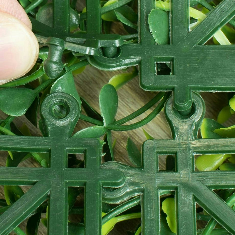 image 1 of Primrose Light Buxus Artificial Garden Patio Hedge Panels 50cm x 50cm