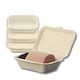 image 1 of Bagasse Sugarcane Takeaway Boxes 7x5 Clamshell Containers, PFAS Free, TUV Home Compostable Certified Food Boxes for Hot & Cold Meals, Restaurants, Parties & Catering