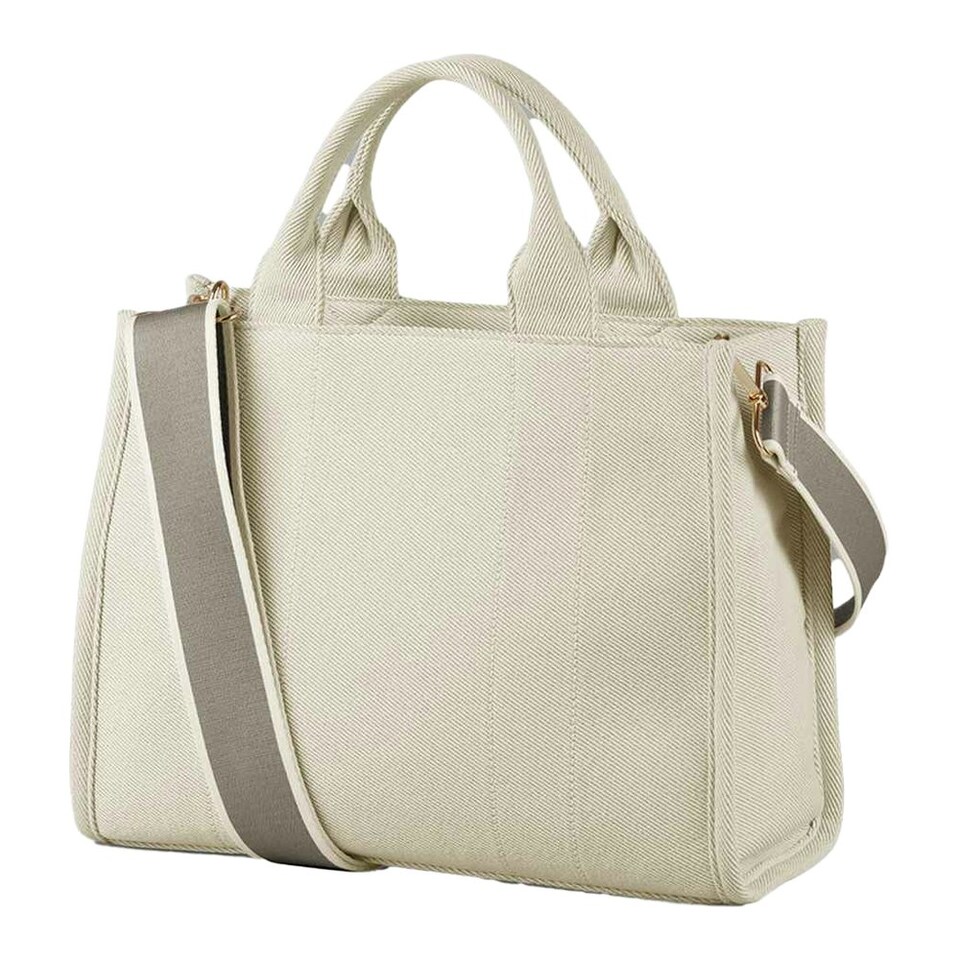 image 1 of Quadra Puerto Contrast Detail Tote Bag - Natural - One Size